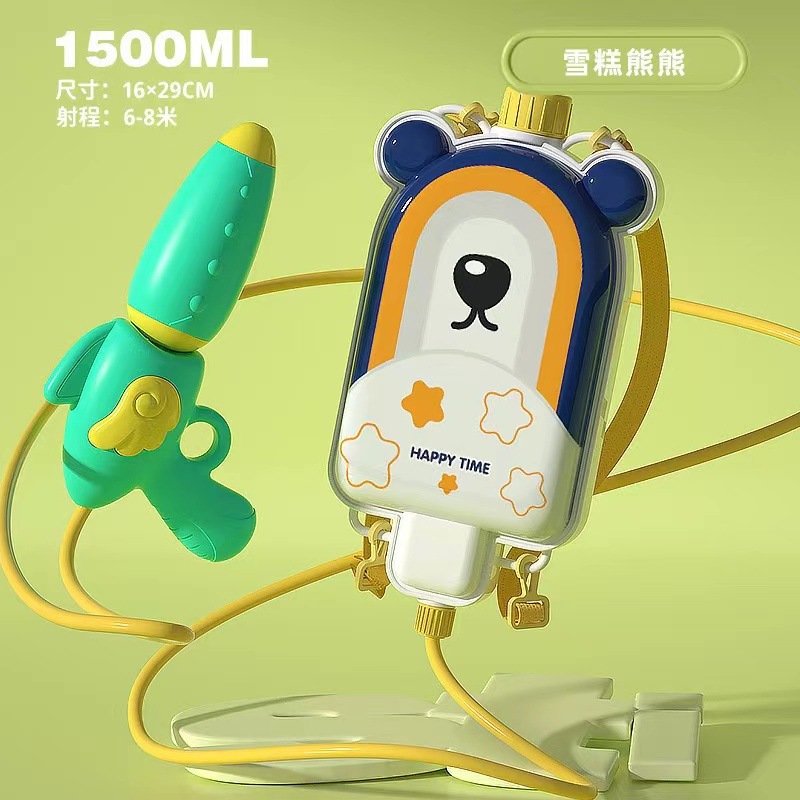 Mochila infantil juguetes de tiro de agua de playa de verano barraca eléctrica de cabello continuo pistola de rociador de agua al por mayor