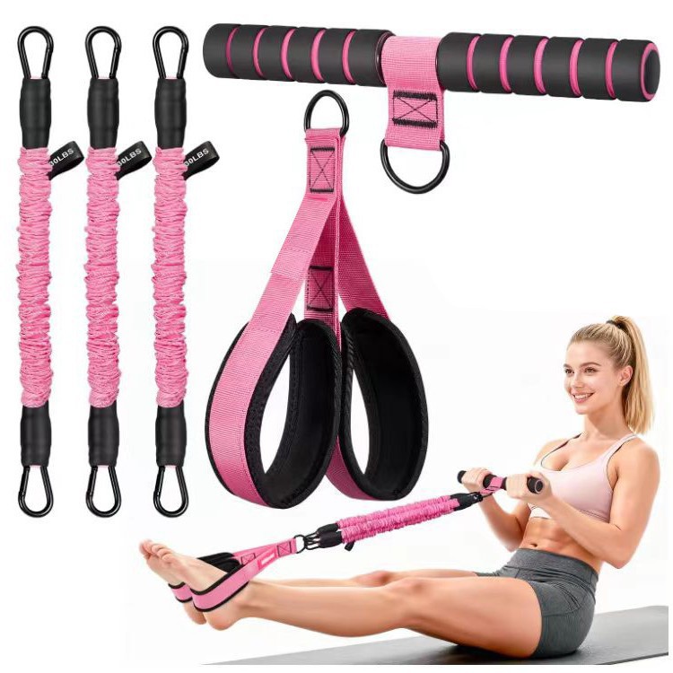 Cross-border foot pedal resistance band sit-up assist fitness machine foot pedal leg shaping foot step resistance rope elastic band cross-border