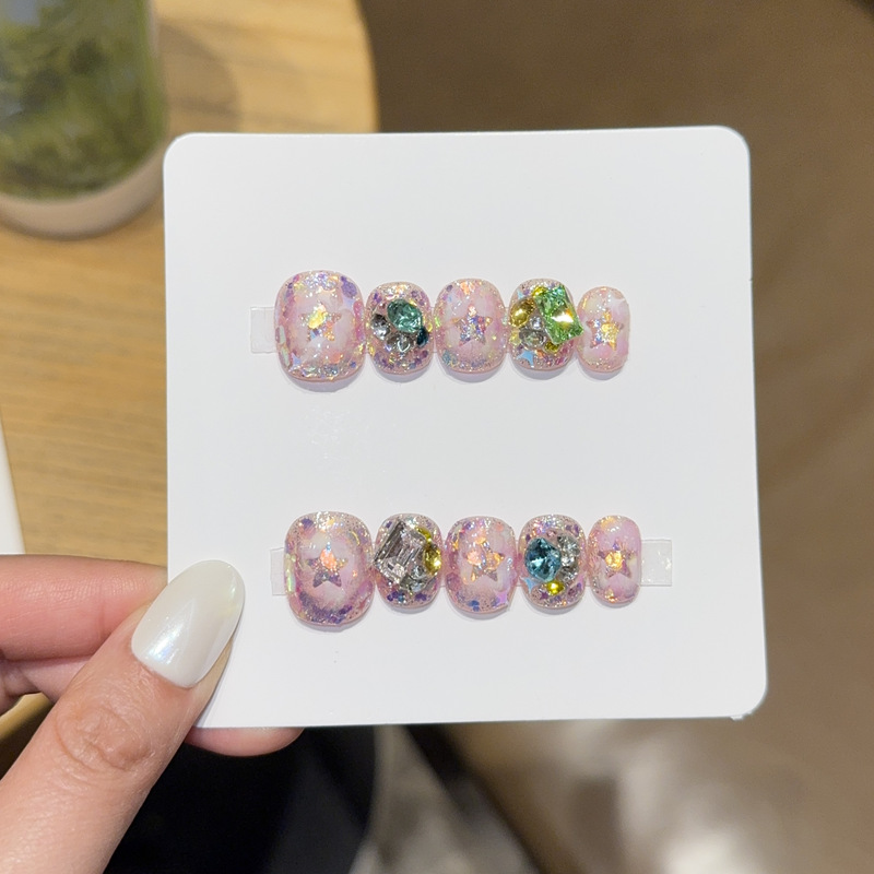 Qianfan【Colorful Treasures】K9 Diamond Extreme Minimalism Purely Handmade Wearable Nail Art Stickers Fake Nails Wholesale Qianfan【Colorful Treasures】K9 Diamond Extreme Minimalism Purely Handmade Wearable Nail Art Stickers Fake Nails Wholesale