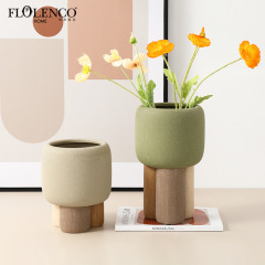 北欧ins風創意盛り合わせ丸足陶磁器花瓶展示室民宿リビングテーブルデザイナー装飾置物