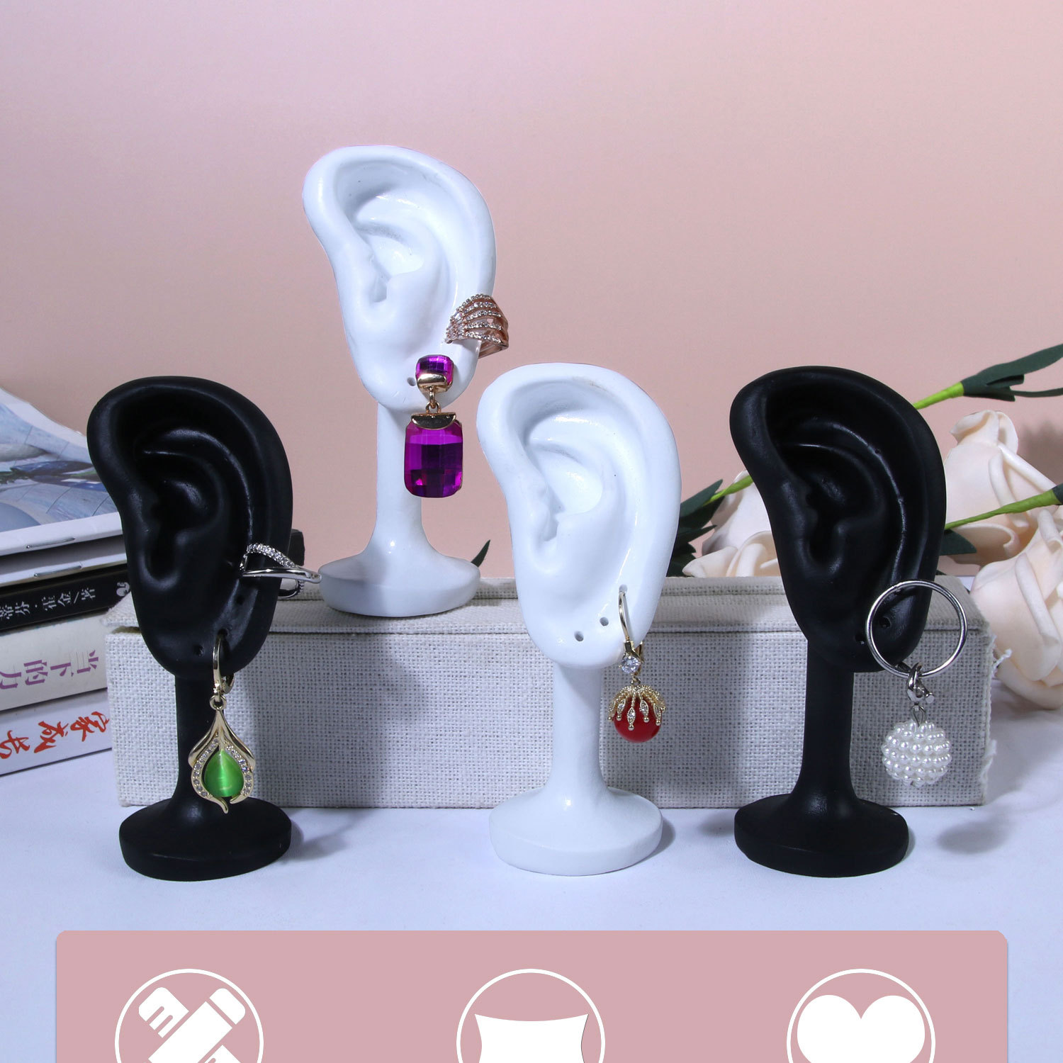 Simple Style Ear Resin Jewelry Rack display picture 1