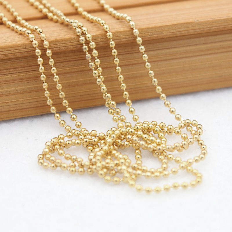 Cadena de bola de hierro chapa galvanizada de sello de aceite joyería de decoración de uñas cadena de bolsa cadena de alta calidad cadena de etiqueta colgante