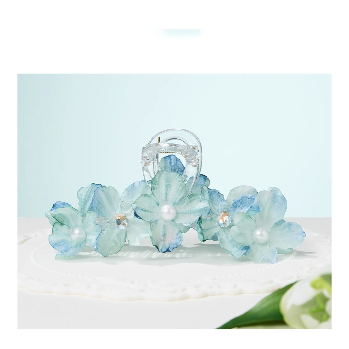 Plastic, Cloth Material Vacation Simple Style Women's Plumeria Plastic Cloth Hair Claws
