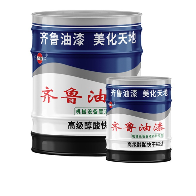 醇酸磁漆防水不锈钢铁烤漆铁艺钢结构工程调和防锈防腐齐鲁油漆