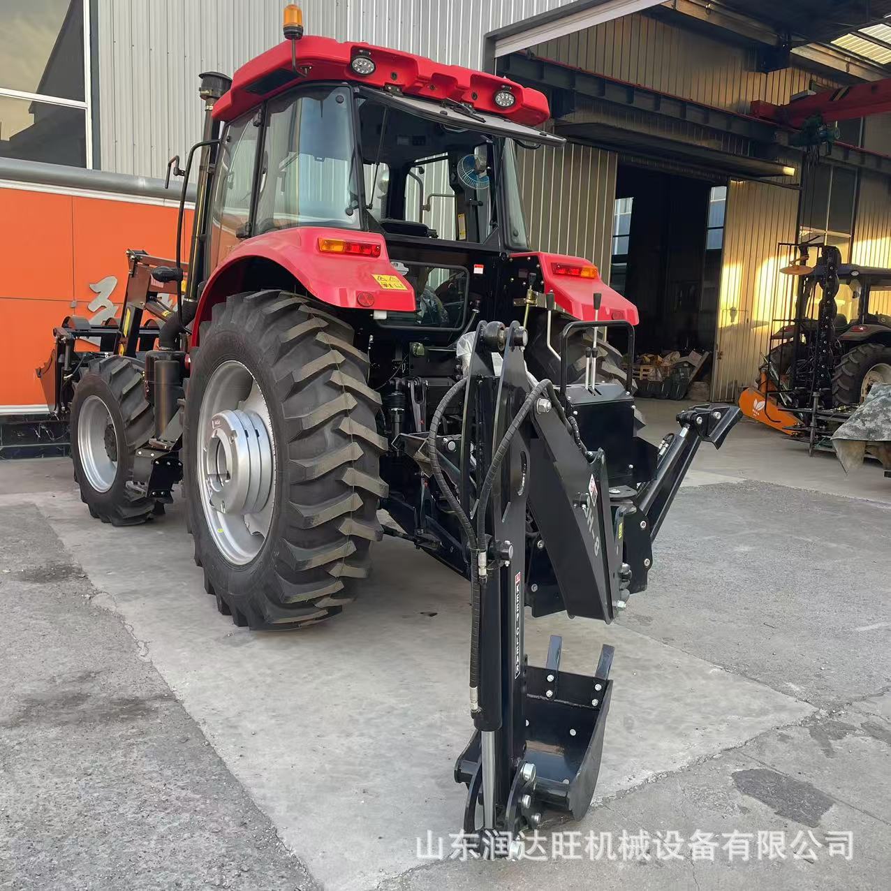 大型农用1604四驱拖拉机 改装液压升降后挖全地形四驱整地犁地机