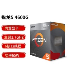AMD 锐龙5 4600G 处理器 (r5) 7nm 6核12线程台式机电脑盒装CPU