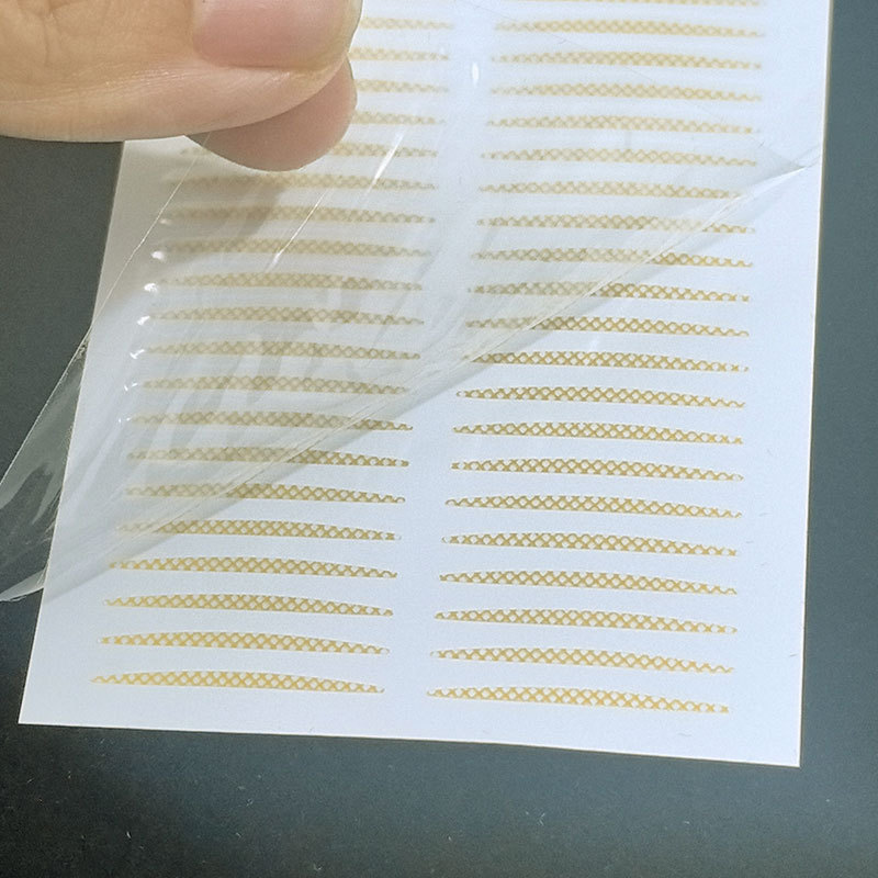 Ultra-Fine Mesh Double Eyelid Patch, Nude Pigment-Free Small Semi-Circle Eye Patch, 52 Patches, Slender Invisible Breathable Eyelid Patch