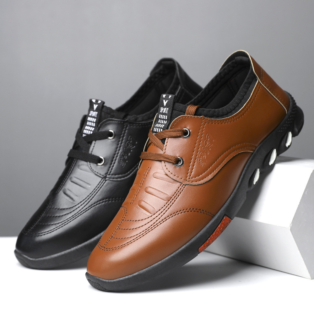 Spring and autumn new leather shoes for...