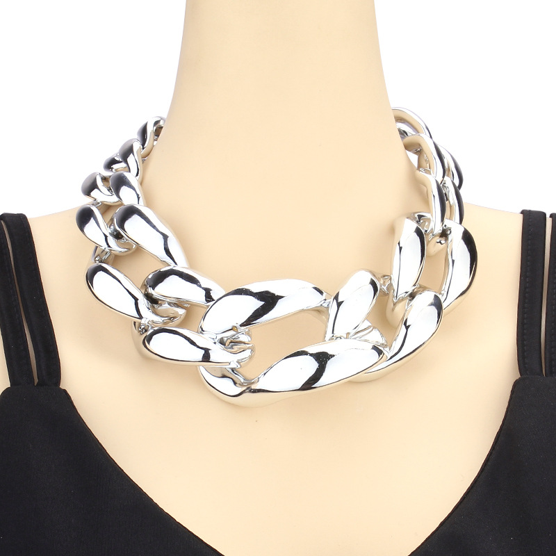 Alloy Material Elegant Geometric Solid Color Alloy Wholesale Necklace