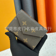 欧美跨境女士钱包高质量女款零钱包三折真皮钱包金扣配盒 M41938