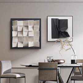 抽象餐厅装饰画现代简约几何客厅挂画艺术3d立体沙发背景墙壁画