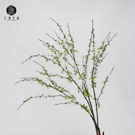 工厂直销 仿真花长枝雪柳喷雪花 塑料假花装饰线条型设计花艺插花