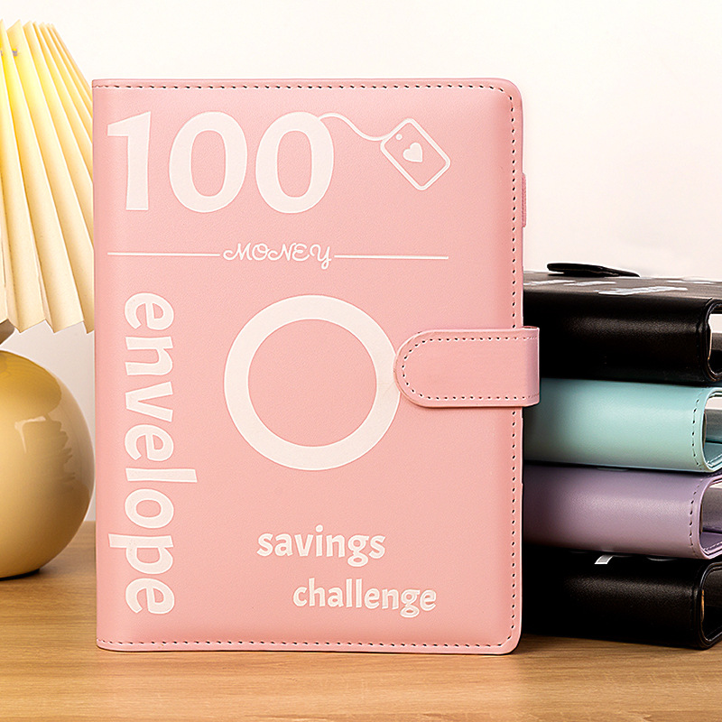 Libro de mano de ahorro de hojas sueltas 100 Sobre Challenge Binder Desafío de ahorro de 100 días de pareja