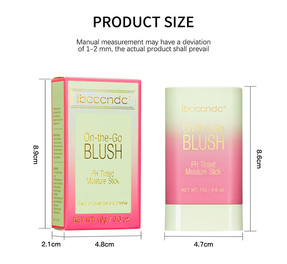 ibcccndc Color-changing Rotating Blush Cream Contouring Blush Cream Natural Nude Makeup Matte Blush Stick undefined
