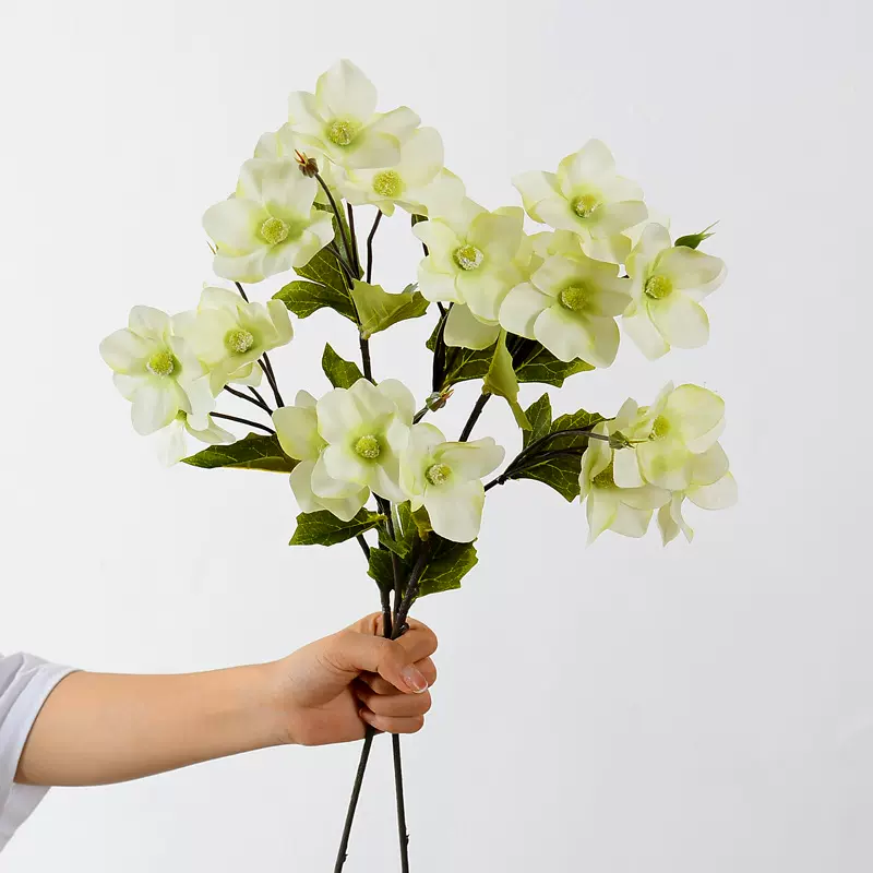 仿真花圣诞玫家居装饰摆放西番莲花婚庆手捧精致高档菟葵小众花材