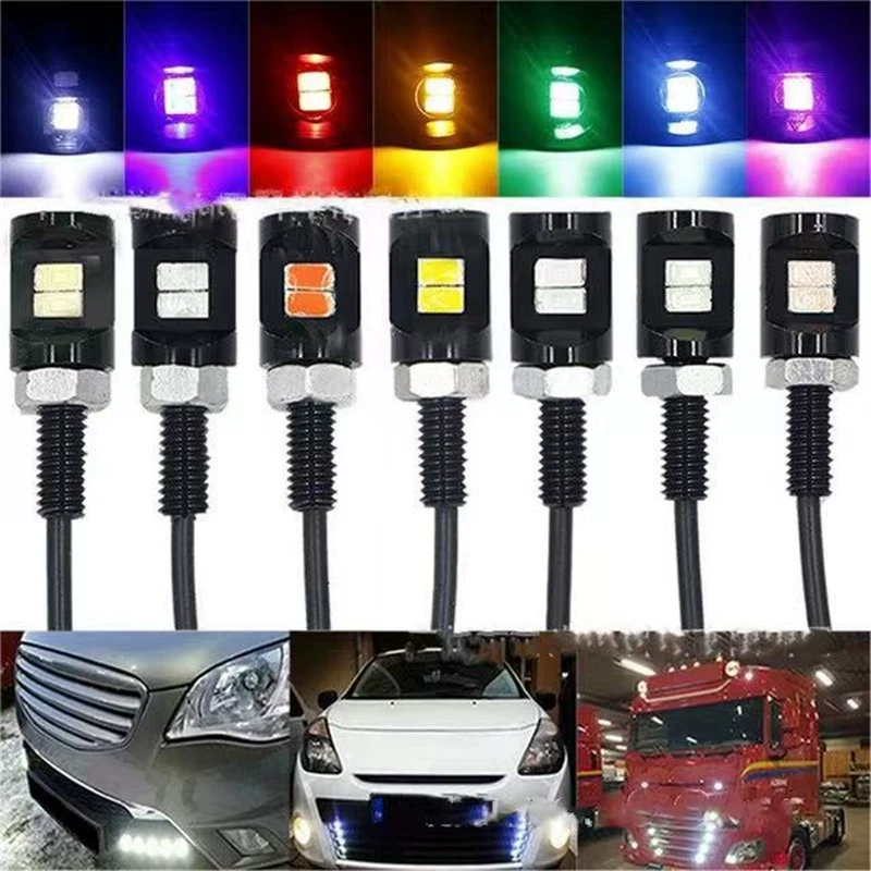 Автомобильный винтовой светильник для освещения номерного знака 5630 мотоцикл 2SMD Освещение номерного знака светодиодный фонарь для номерного знака Eagle Eye Light