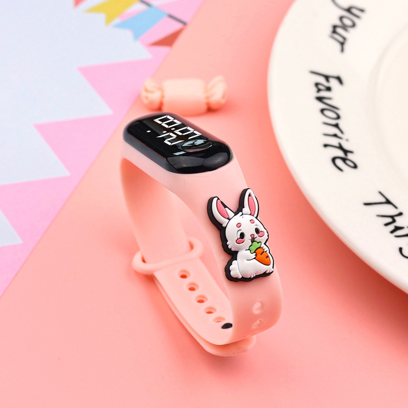 New Cute Cartoon Doll-Style Electronic Watch, Hot-Selling, Cute Led Creative Gift Wristwatch for Children and Students, for Girls