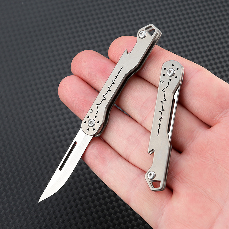 Mini Bisturi Pieghevole EDC Tools Coltello Da Tasca - Foto 10