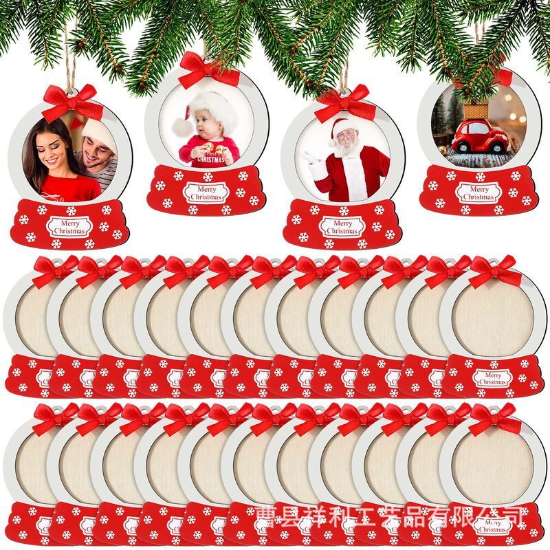 Christmas Tree Decoration Photo Frame Christmas Snowball Style Decorative Photo Frame Christmas Tree Decoration Photo Frame Factory Direct Supply