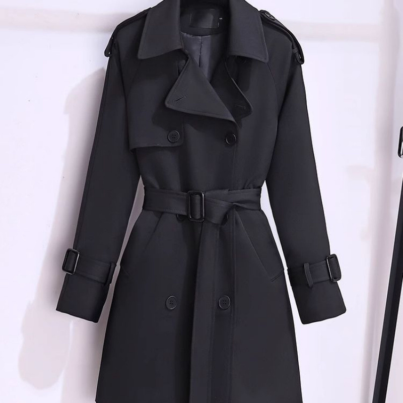 ng2510292 Damen-Trenchcoat 2025, Neuheit Frühling/Herbst, kleine Größe, hochwertiges Tragegefühl, mittellang, tailliert, eleganter und trendiger Mantel_voghion.com