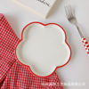 Net Red Creative Western Steel Plate Korean INS cute plate Toast Bread Bread Bread Ceramic tableware Sushi