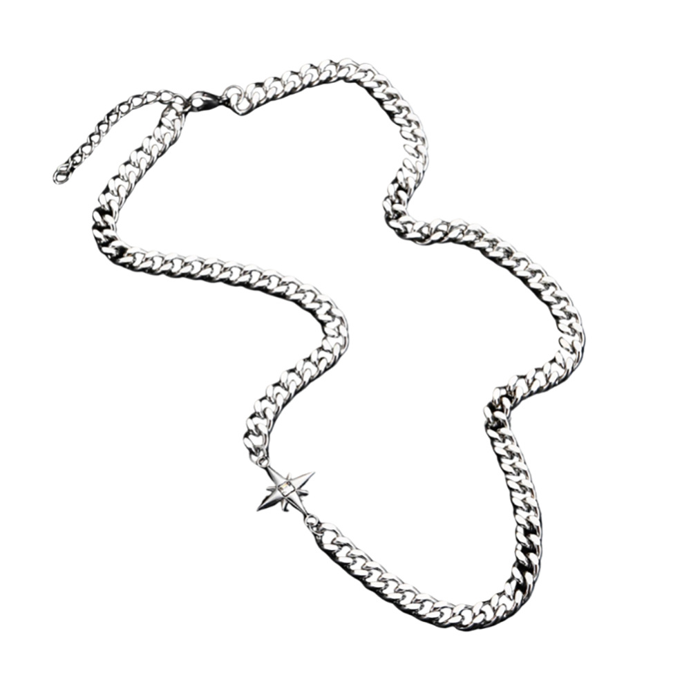 Hip-Hop Simple Style Asterism Titanium Steel Chain Unisex Chain Necklace Men Chain Necklaces display picture 4