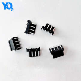 3.96间距单排排针扁针黑色单排弯针4PIN90度排针镀锡板对板连接器