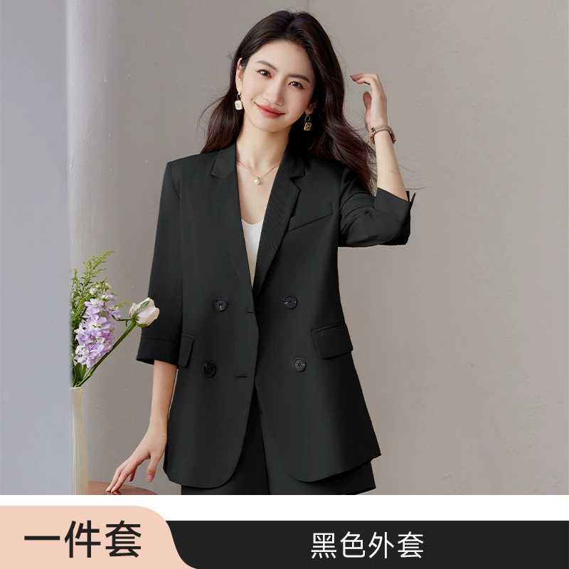 Thin summer classic suit jacket for leisure, shorts, universal set, oversize