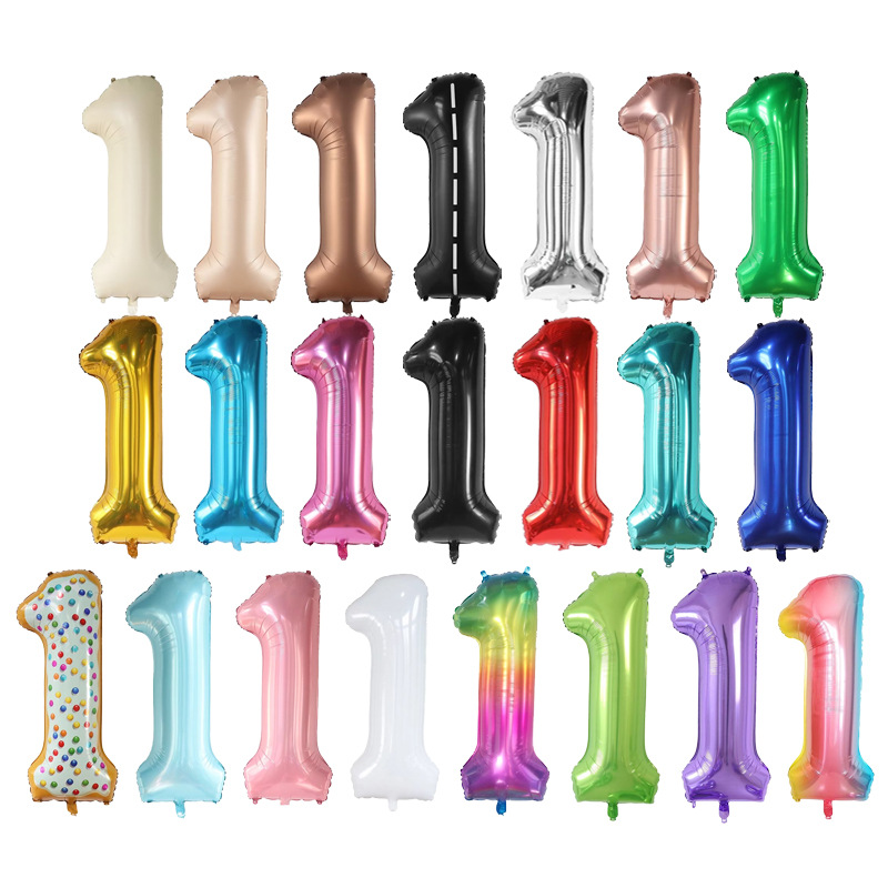 Golden red black fuchsia blue purple digital balloon