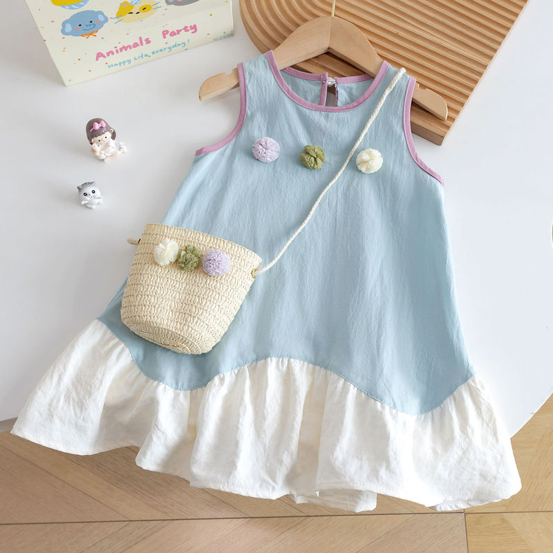 Girls Pure Cotton Baby Dress 2025 Summer New Style Baby Girl Fashionable Princess Dress Baby Girl Kidsren's Dress