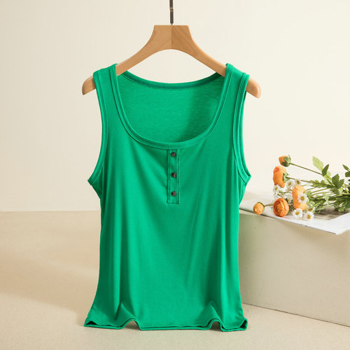 Threaded Strap Bodysuit for Women, Summer Buttoned Non-Slip Outerwear, Versatile, Slimming, White Sleeveless Base Top