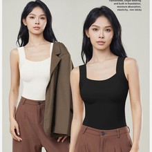 婷美25新款免穿文胸无痕肌底衣可外穿带胸垫背心塑形显瘦内衣女