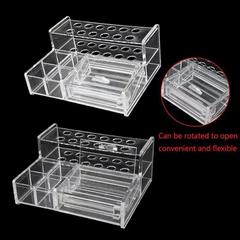アクリル歯科用消耗品ラック歯科ツール収納口腔材料円形透明カバー弓ケースL