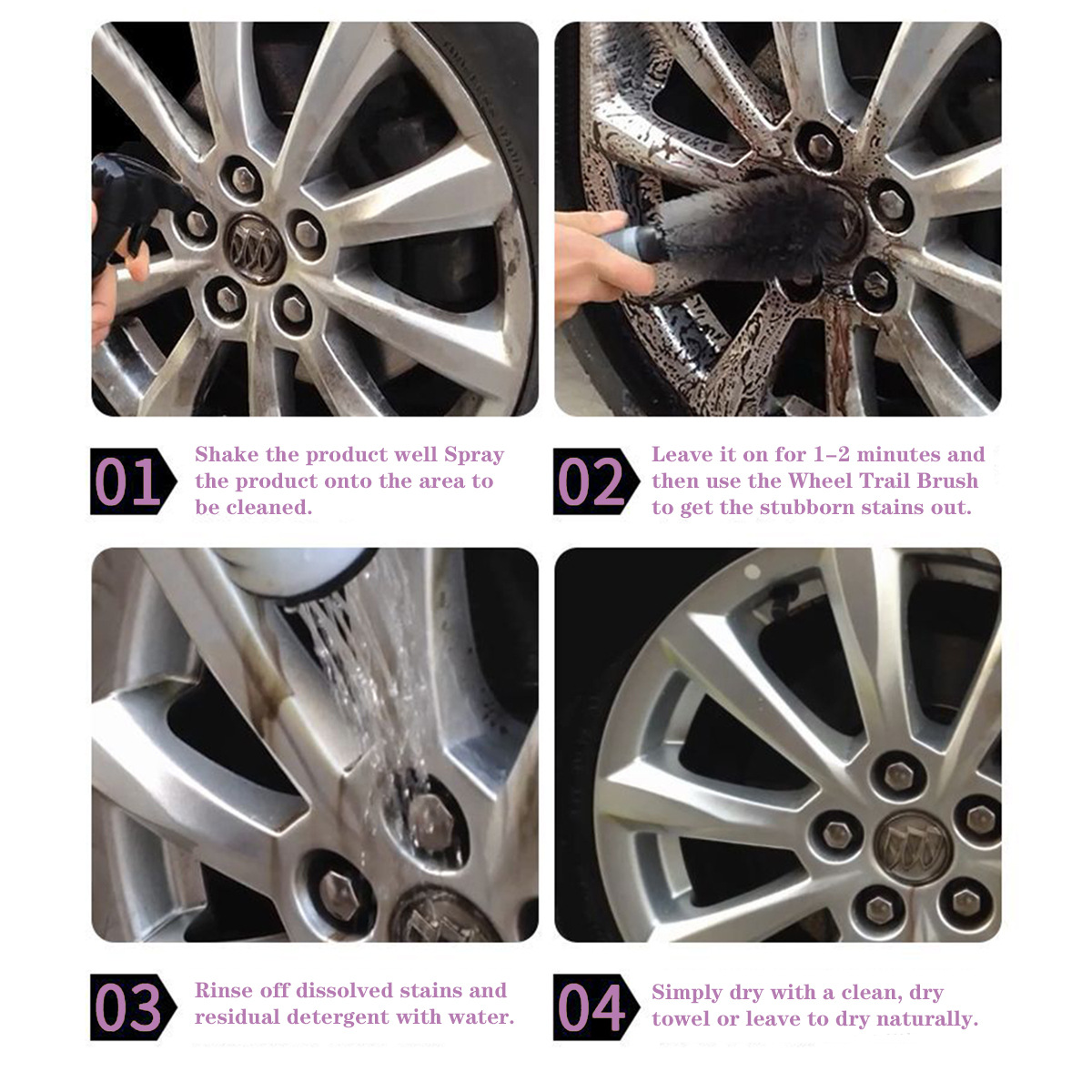 Removedor de Polvo de Hierro Ryekew, Removedor de Óxido Multiusos para Ruedas de Coche, Limpiador de Manchas de Óxido en Superficies de Pintura, Transfronterizo