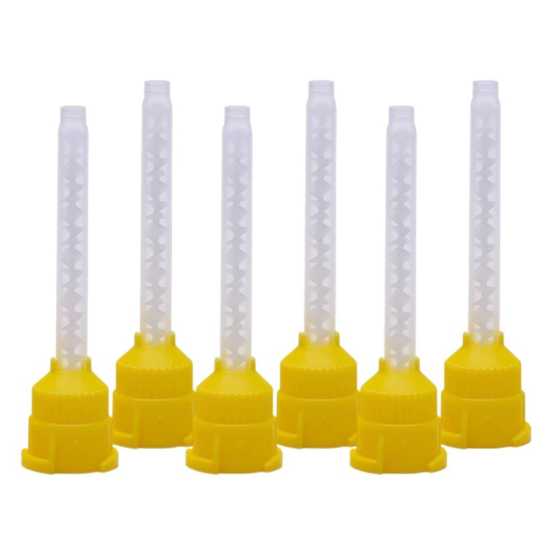 Стоматологическая силиконовая резиновая гибридная головка силиконовая резиновая пленка печатный материал одноразовая короткая смесительная головка новая силиконовая конвейерная головка