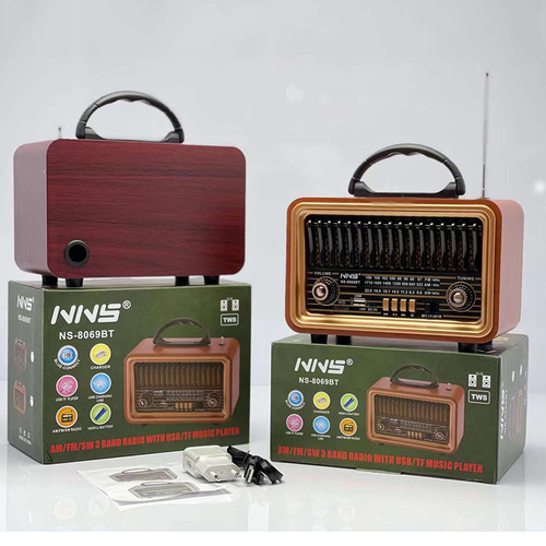 Retro Nostalgic Bluetooth Speaker Portable Wireless Mini Speaker Radio Creative Gift Computer Desk Car Speaker