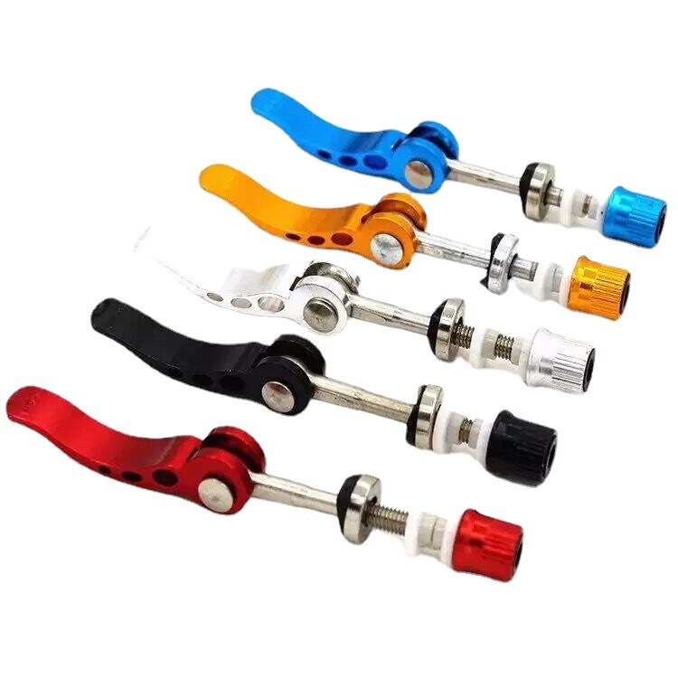 Bicycle Quick Release Rod Lengthened Mountain Bike Quick Release Aluminum Alloy Seat Rod Quick Release Seat Pipe Clamp Screw Rod
