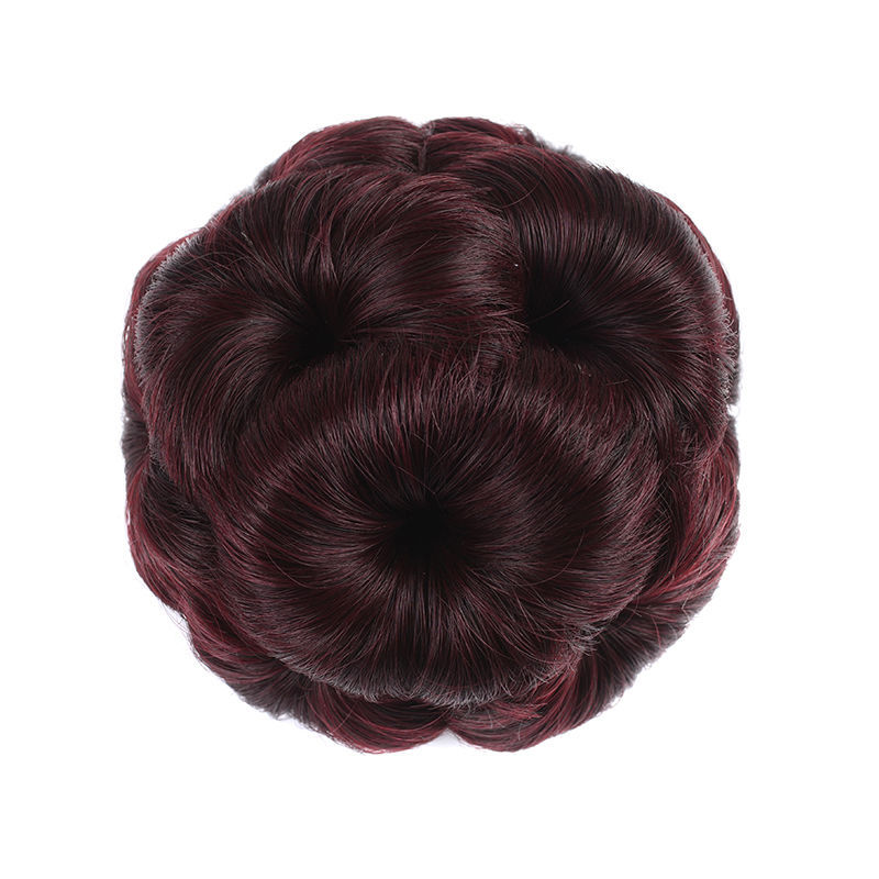 Peluca de pelo bolsa clip flor corsé nueve flor peluca bolsa mullida simulación pelo updo pelo tocado en stock venta al por mayor