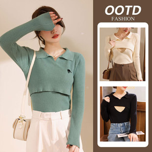 In-Stock Autumn and Winter Thickened Warm Nursing Sweater Postpartum Slim-Fit Slimming Breastfeeding Base Knit Top for Pregnant Women