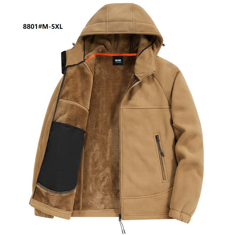 Этой осенью и зимой новая капюшон с капюшоном и флисом мужская повседневная спортивная пуховая куртка мужская 8801