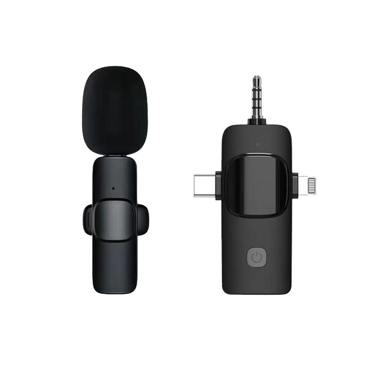 新型の無線マイクは2つのクリップ式の携帯電話の生放送設備のbluetoothのラジオの麦の無線のクリップのマイクを引き延ばします。