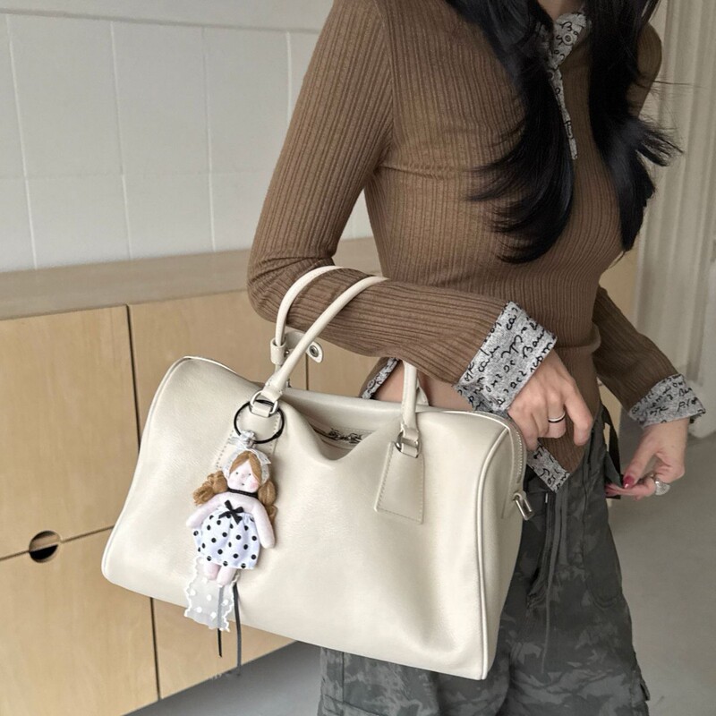 Cross-border best-selling bowling bag, classic vacation travel backpack, simple large-capacity women's handbag tote bag factory
