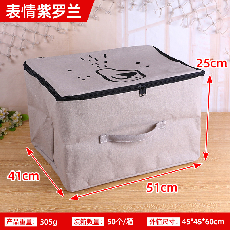 Transfronterizo Amazon algodón y lino plegable caja de almacenamiento de ropa juguetes diversos fabricantes de canasta de lavandería