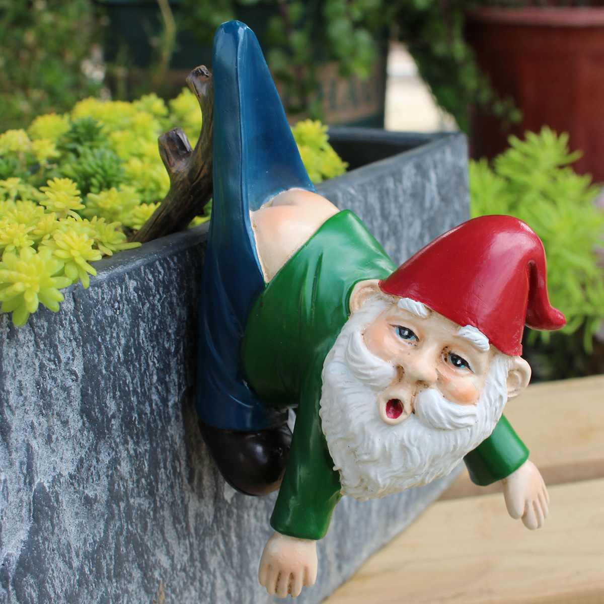  New Casual Gnome Old Man Funny Pants Hanging Inverted Hip Design Statue Resin Bonsai Pendant