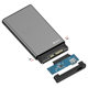 2.5-inch 3.0 metal gray mobile hard disk box SSD SATA mechanical solid-state aluminum alloy hard disk box factory supply