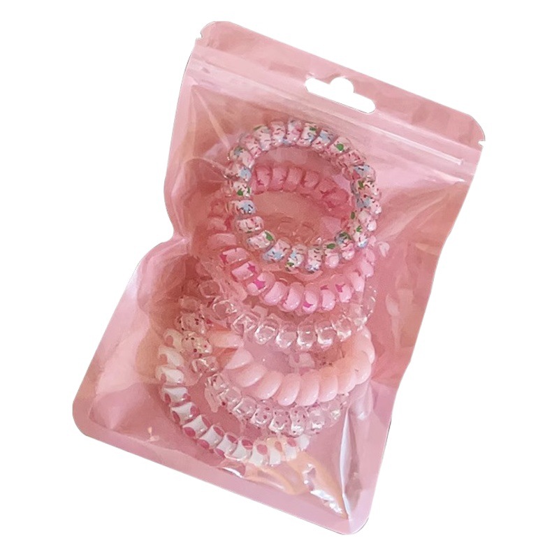 Nuevo caramelo color teléfono anillo pelo banda pelo accesorios simple cuerda de pelo conjunto japonés y coreano estilo alto elástico banda de goma cuerda de lazo de pelo