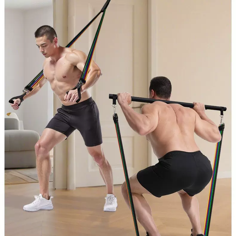 拉力绳健身男弹力带弹力绳胸肌训练家用器材挂门高位下拉练背神器
