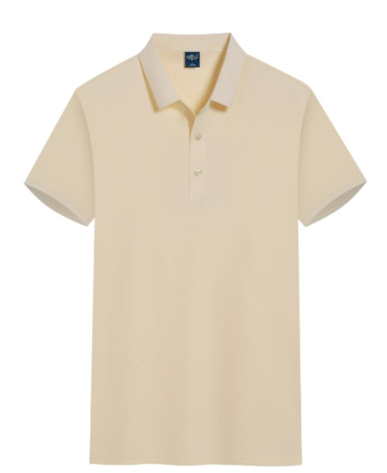 Camiseta de manga corta verano nuevo estilo elástico transpirable y agradable para la piel hombres negocios camisa POLO de manga corta estilo caliente de comercio exterior