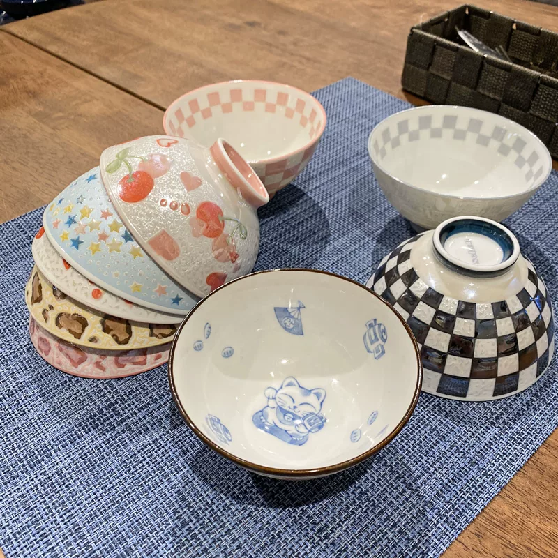 Japanese import cute glossy ceramic tableware