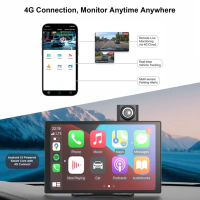 with remote monitoring, carplay: Driving recorder